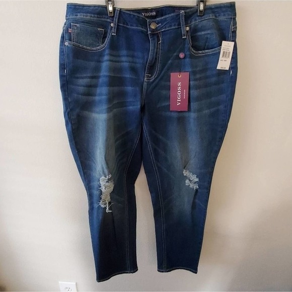 Vigoss Marley super‎ skinny stretch distressed jeans plus size 18W 22W new!!! - Picture 4 of 16